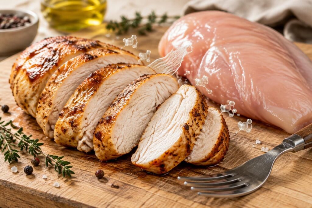 découvrez la teneur en protéines du blanc de poulet, ses atouts nutritionnels et les facteurs qui influencent sa valeur selon la cuisson.